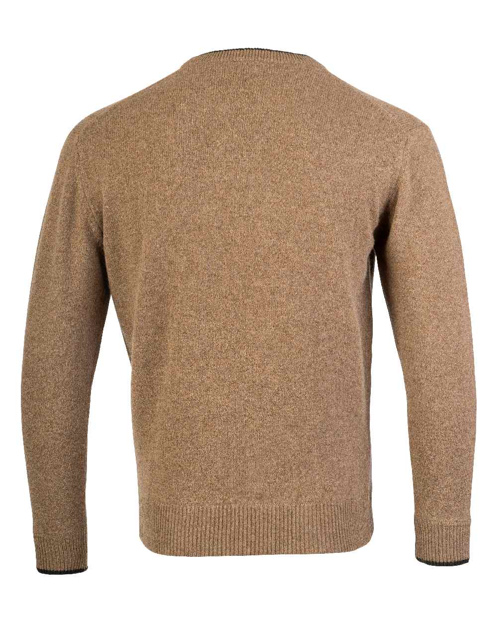 Barley coloured Jack Pyke Ashcombe Lambswool Crewknit Pullover on white background #colour_barley