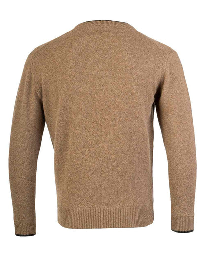 Barley coloured Jack Pyke Ashcombe Lambswool Crewknit Pullover on white background #colour_barley