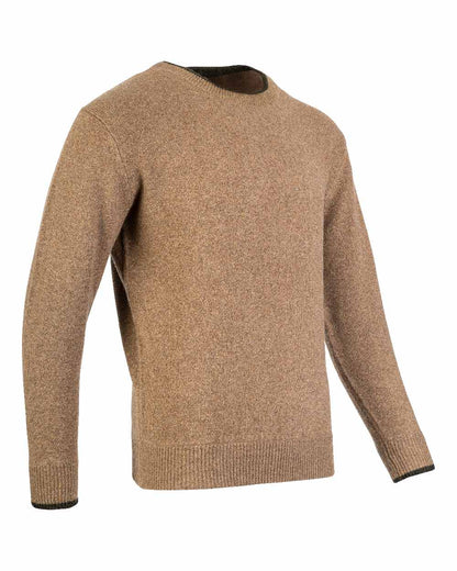 Barley coloured Jack Pyke Ashcombe Lambswool Crewknit Pullover on white background #colour_barley