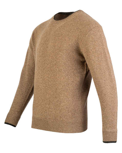 Barley coloured Jack Pyke Ashcombe Lambswool Crewknit Pullover on white background #colour_barley