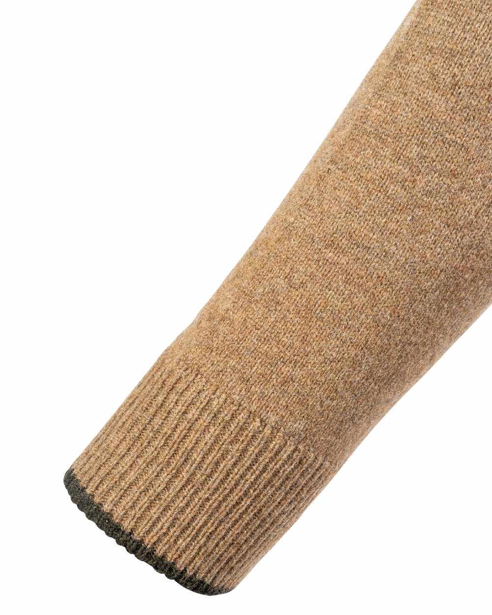 Barley coloured Jack Pyke Ashcombe Lambswool Crewknit Pullover on white background #colour_barley