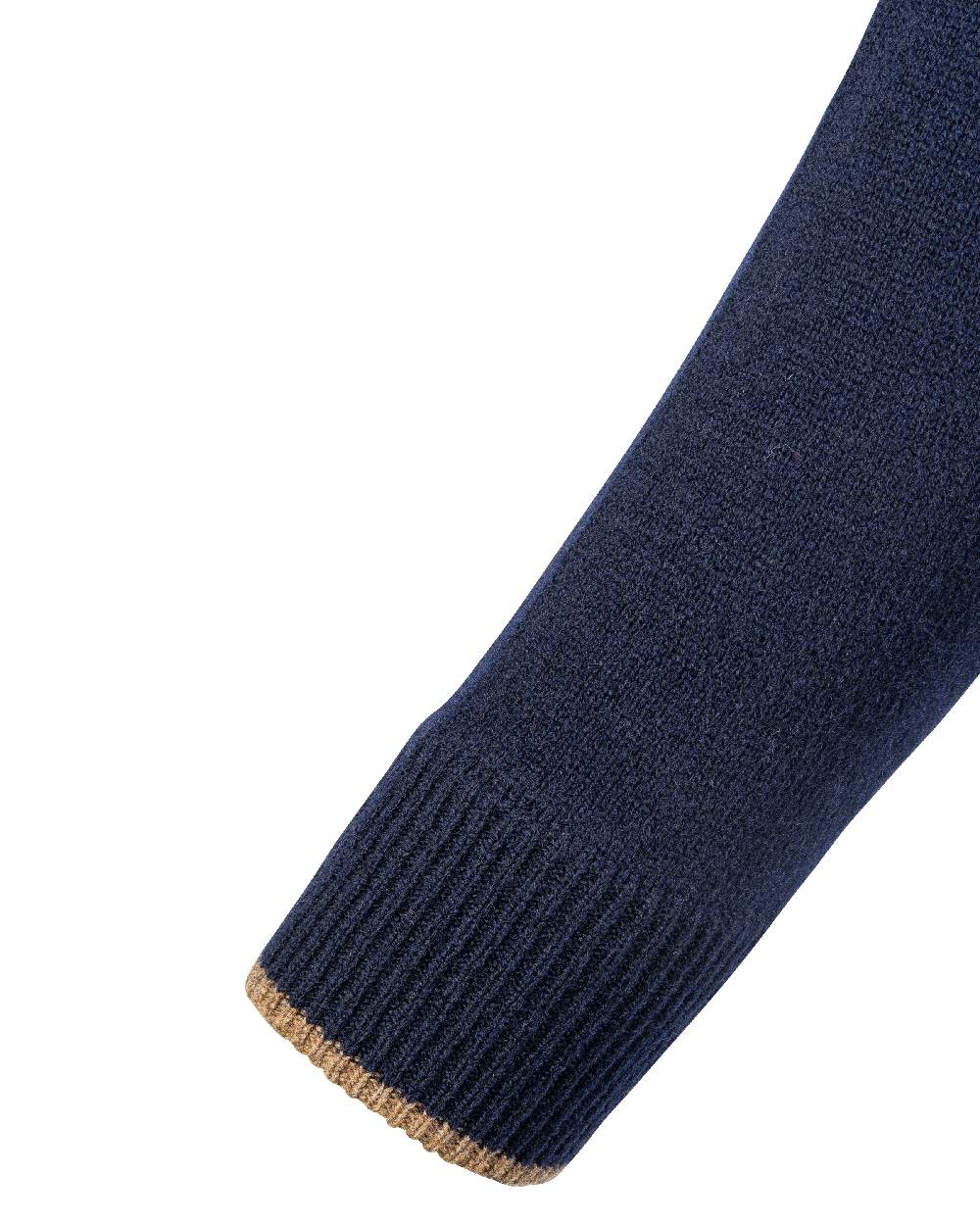 Navy coloured Jack Pyke Ashcombe Lambswool Zip Knit Pullover on white background #colour_navy