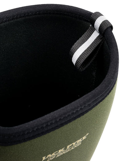 Green coloured Jack Pyke Ashcombe Neoprene Wellington Boots on white background #colour_green
