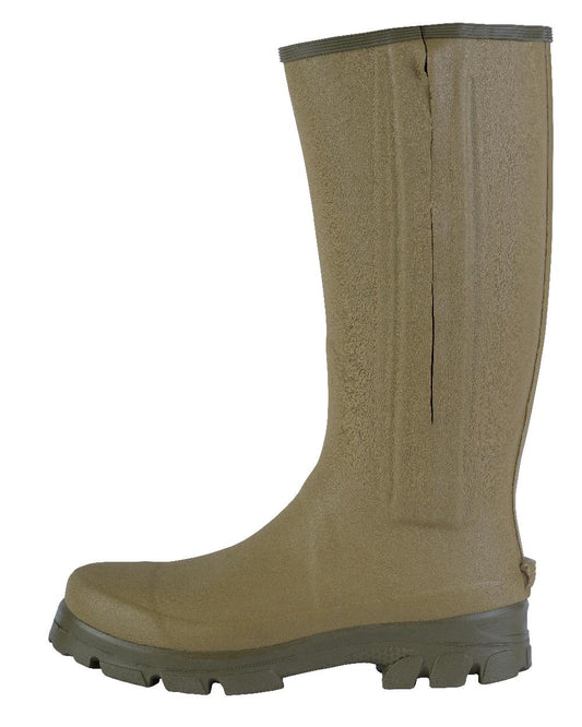 Green coloured Jack Pyke Ashcombe Zipped Wellington on white background #colour_green