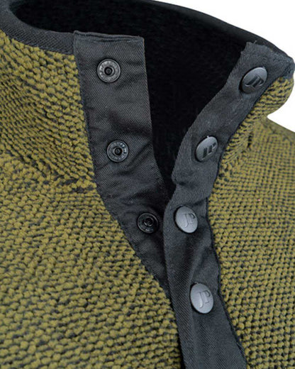Green coloured Jack Pyke Ashdown Fleece Top on white background #colour_green