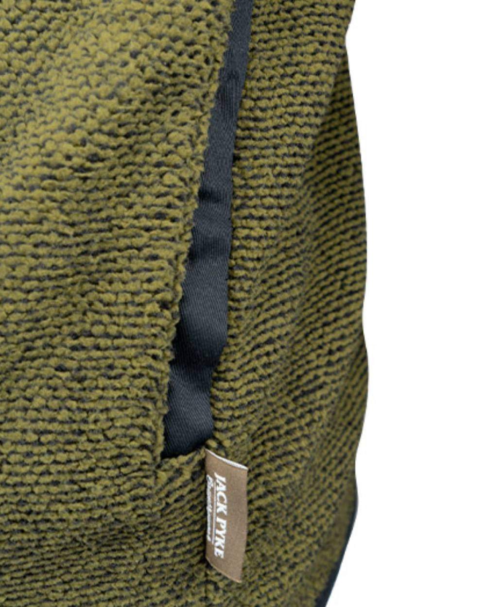 Green coloured Jack Pyke Ashdown Fleece Top on white background #colour_green