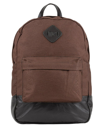 Brown coloured Jack Pyke Canvas Back Pack on white background #colour_brown