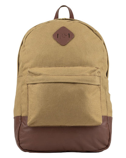 Fawn coloured Jack Pyke Canvas Back Pack on white background #colour_fawn