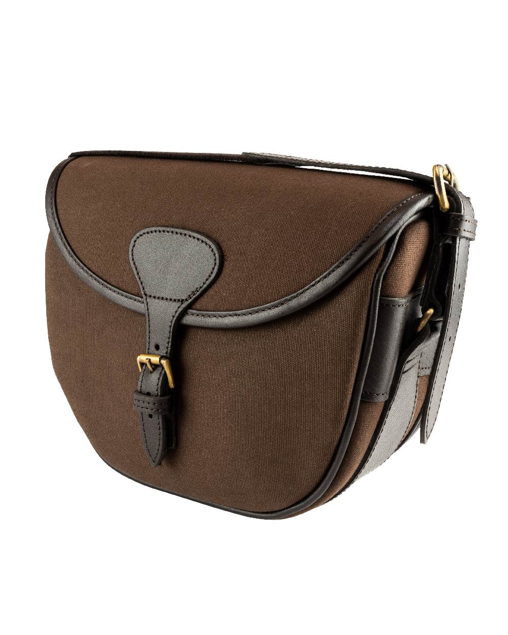 Brown coloured Jack Pyke Canvas Cartridge Bag on white background #colour_brown