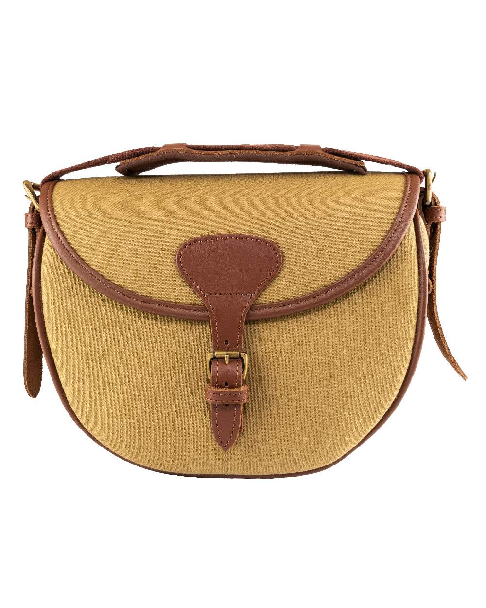 Fawn coloured Jack Pyke Canvas Cartridge Bag on white background #colour_fawn