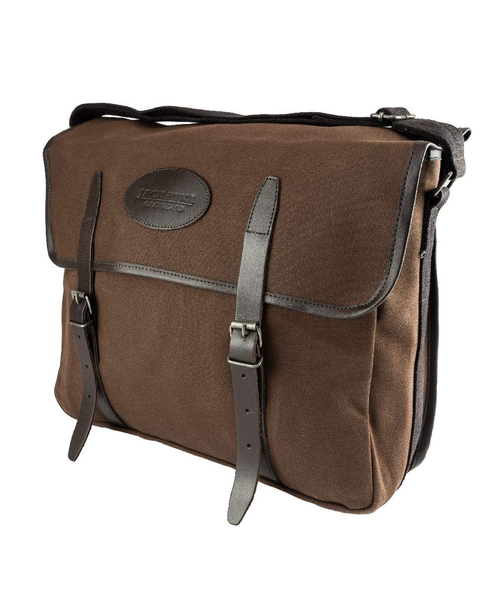 Brown coloured Jack Pyke Canvas Dog Bag on white background #colour_brown