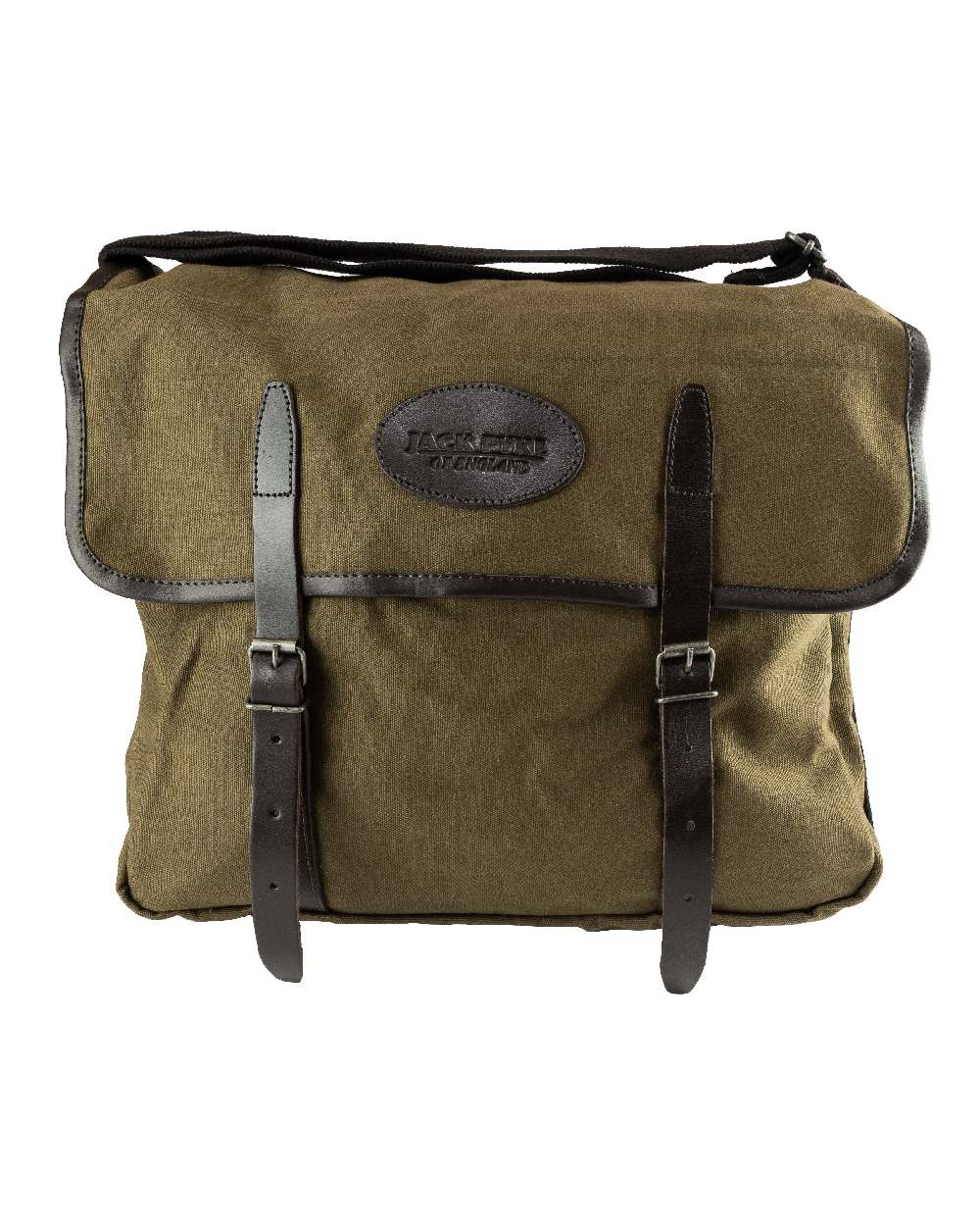 Green coloured Jack Pyke Canvas Dog Bag on white background #colour_green
