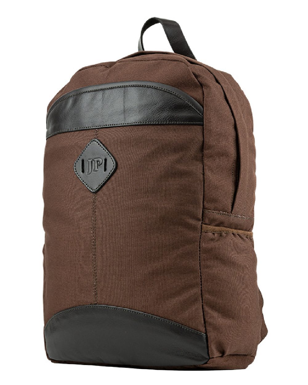 Brown coloured Jack Pyke Canvas Field Pack on white background #colour_brown