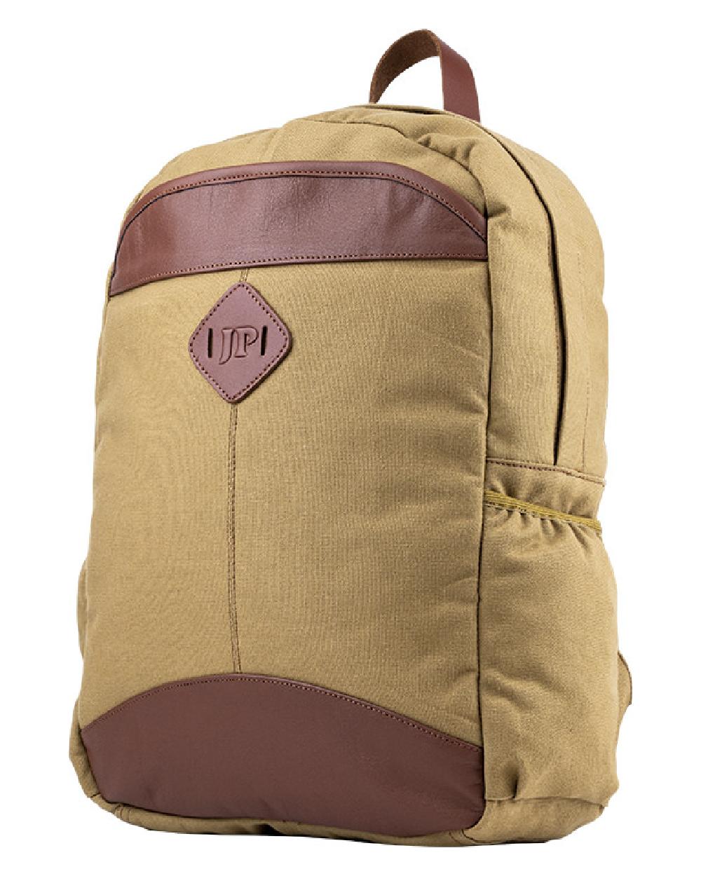 Fawn coloured Jack Pyke Canvas Field Pack on white background #colour_fawn