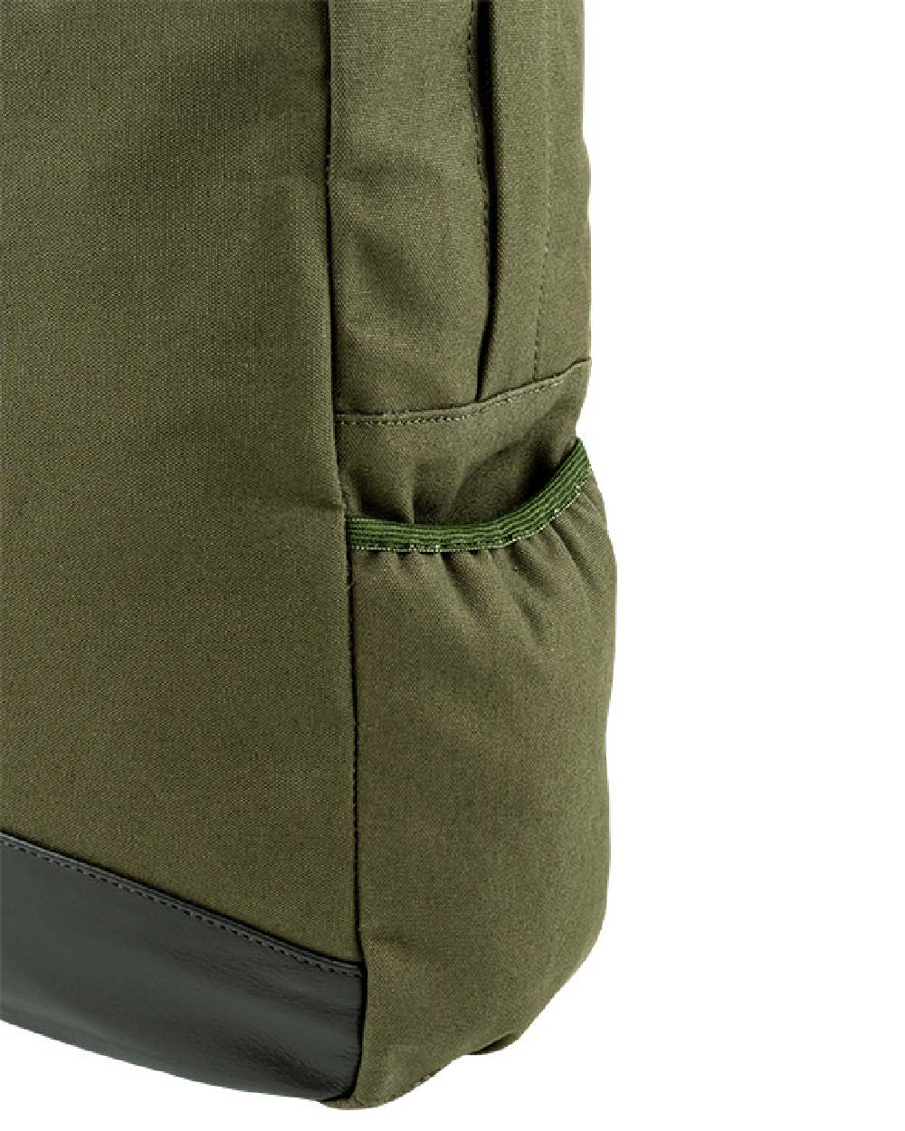 Green coloured Jack Pyke Canvas Field Pack on white background #colour_green