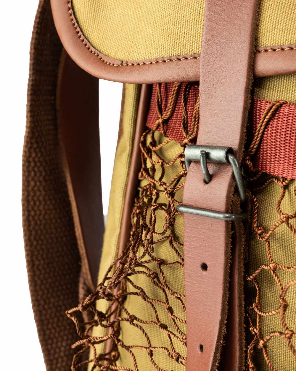 Fawn coloured Jack Pyke Canvas Game Bag on white background #colour_fawn