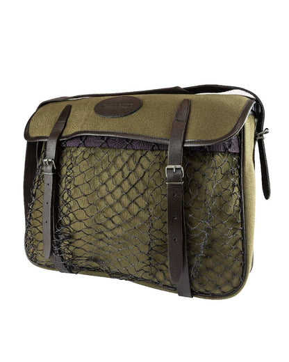 Green coloured Jack Pyke Canvas Game Bag on white background #colour_green