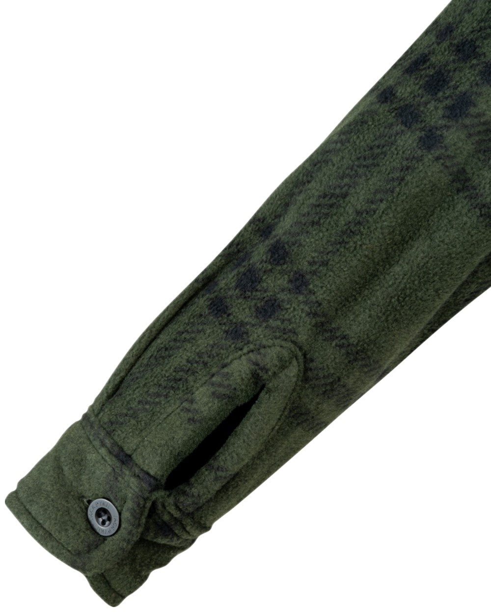 Green Coloured Jack Pyke Childrens Polar Fleece Shirt on white background #colour_green