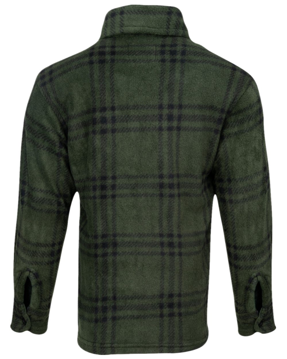 Green Coloured Jack Pyke Childrens Polar Fleece Shirt on white background #colour_green