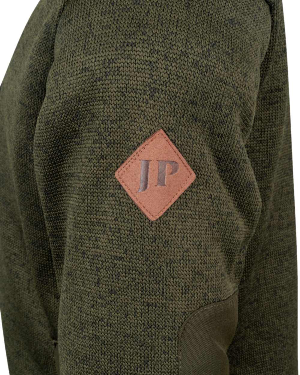 Dark Olive Coloured Jack Pyke Childrens Scandinavian Fleece Jacket on white background #colour_dark-olive