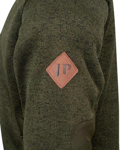 Dark Olive Coloured Jack Pyke Childrens Scandinavian Fleece Jacket on white background #colour_dark-olive
