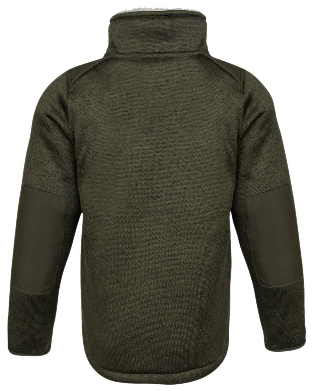 Dark Olive Coloured Jack Pyke Childrens Scandinavian Fleece Jacket on white background #colour_dark-olive