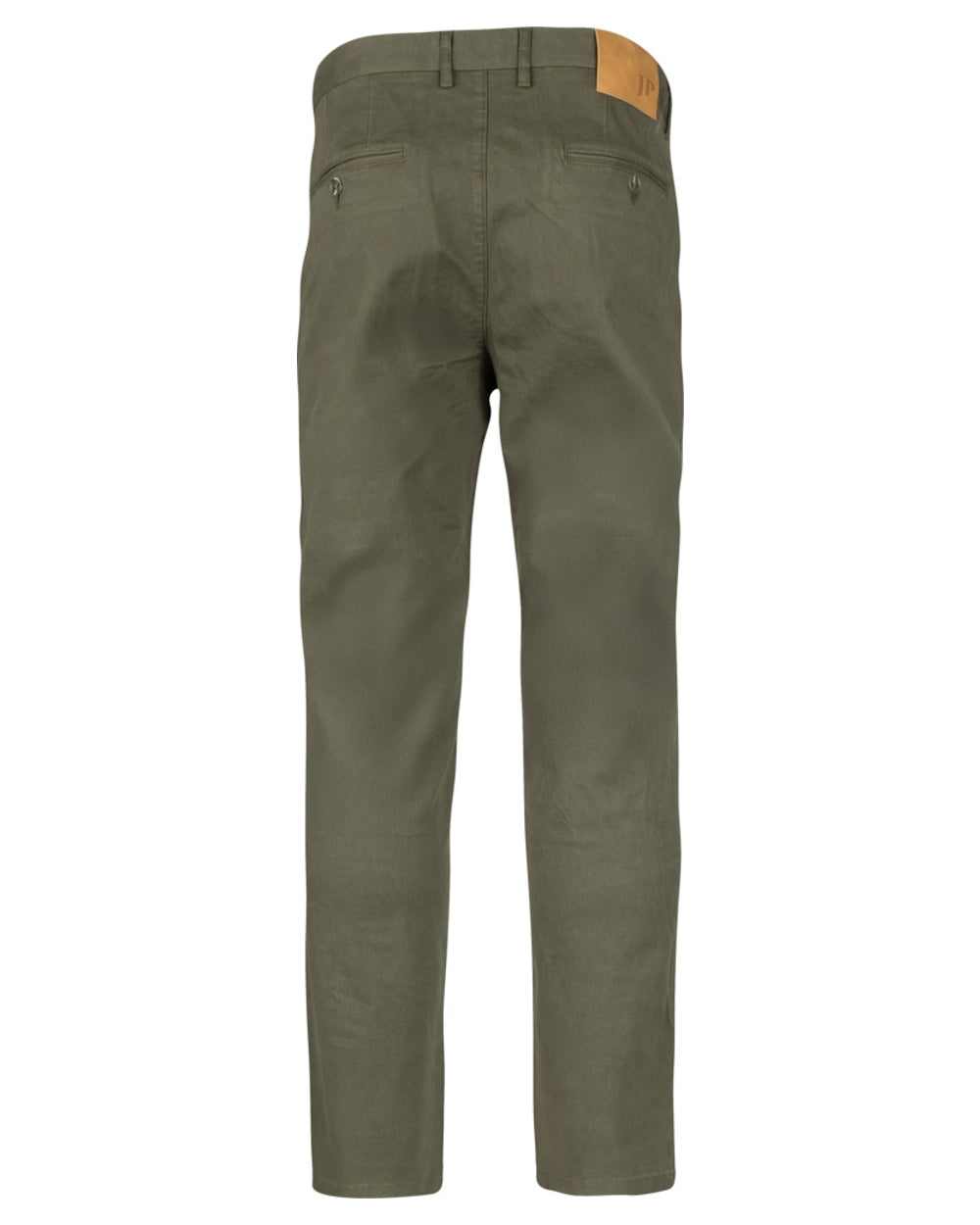 Khaki Olive coloured Jack Pyke Chino Trousers on white background #colour_khaki-olive