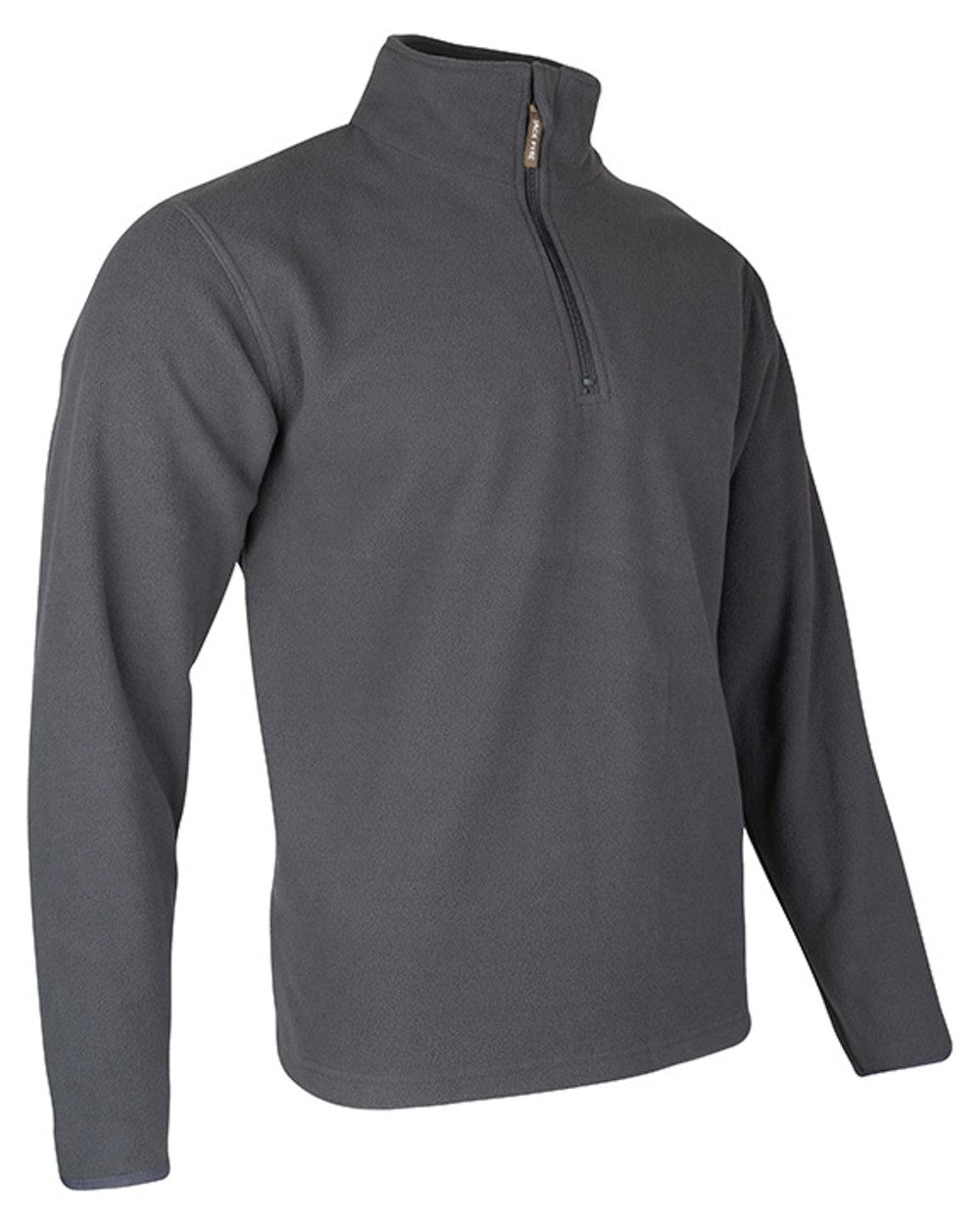 Charcoal coloured Jack Pyke Country Fleece Top on white background #colour_charcoal
