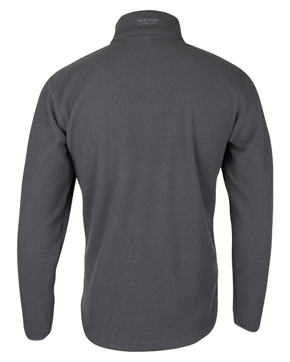 Charcoal coloured Jack Pyke Country Fleece Top on white background #colour_charcoal
