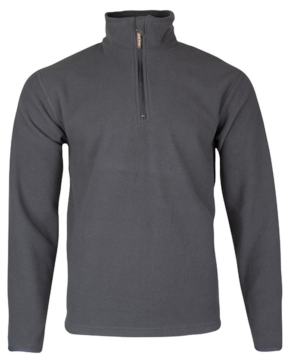 Charcoal coloured Jack Pyke Country Fleece Top on white background #colour_charcoal