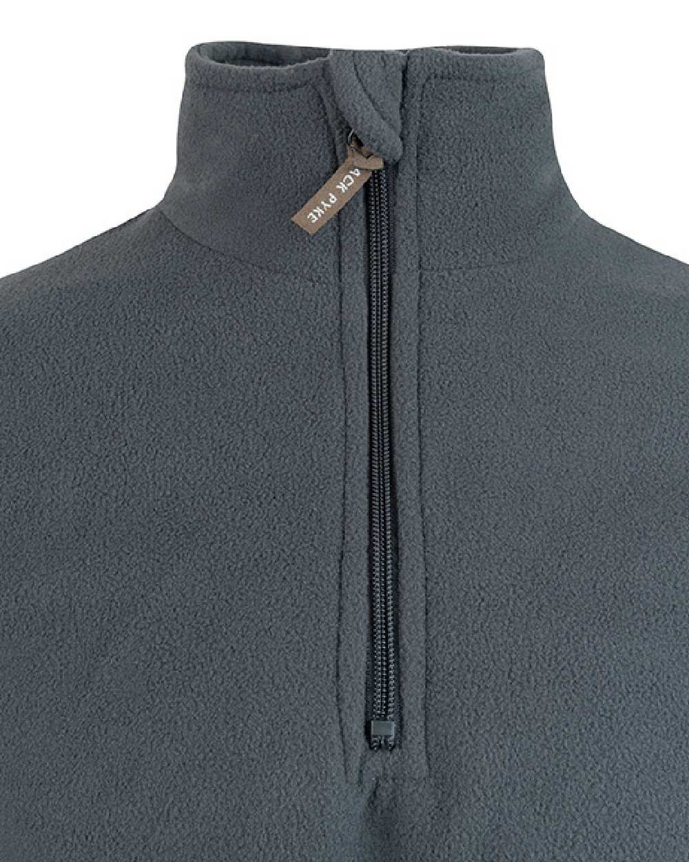 Charcoal coloured Jack Pyke Country Fleece Top on white background #colour_charcoal