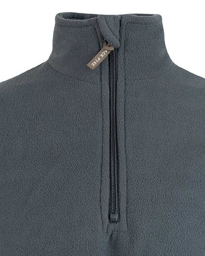 Charcoal coloured Jack Pyke Country Fleece Top on white background #colour_charcoal