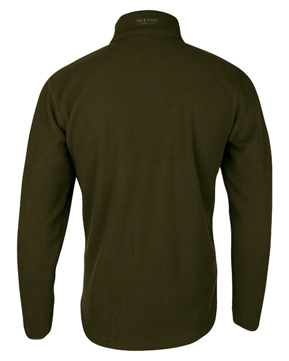 Dark Olive coloured Jack Pyke Country Fleece Top on white background #colour_dark-olive