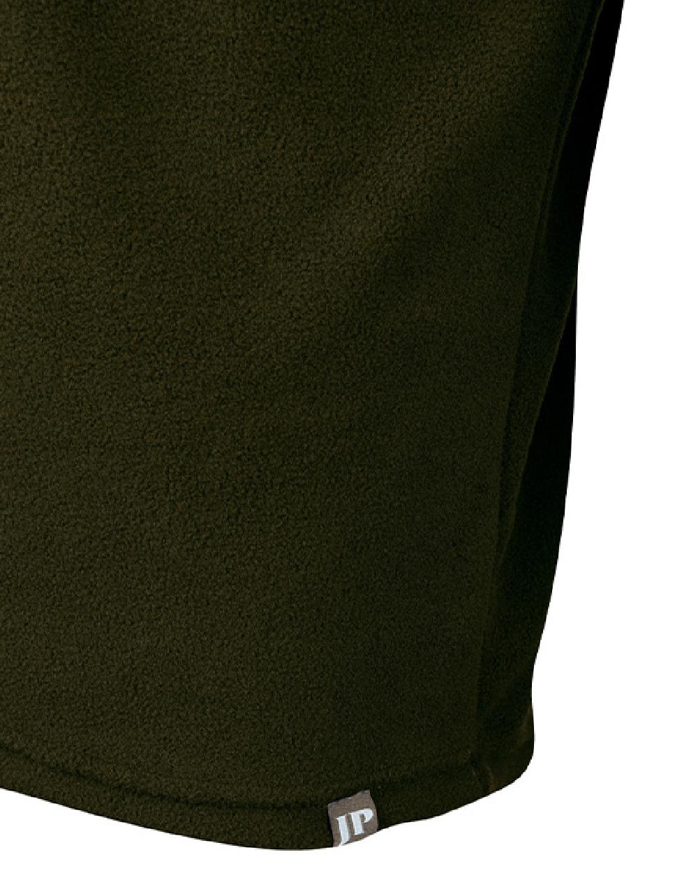 Dark Olive coloured Jack Pyke Country Fleece Top on white background #colour_dark-olive