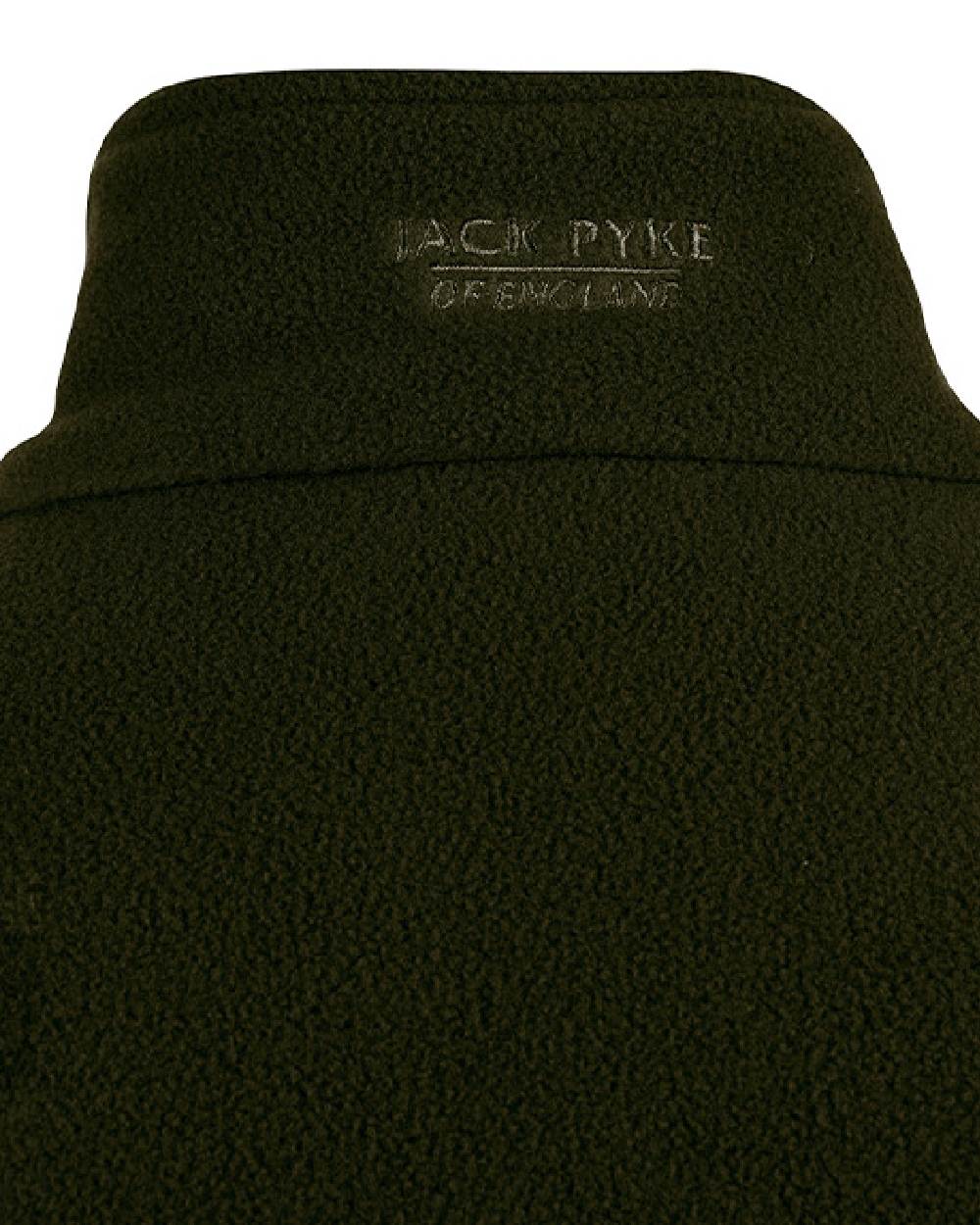 Dark Olive coloured Jack Pyke Country Fleece Top on white background #colour_dark-olive