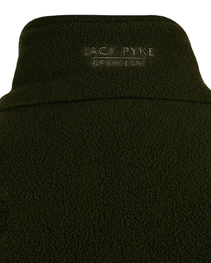 Dark Olive coloured Jack Pyke Country Fleece Top on white background #colour_dark-olive