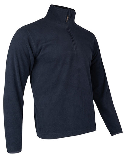Navy coloured Jack Pyke Country Fleece Top on white background #colour_navy