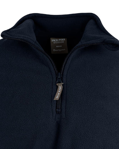 Navy coloured Jack Pyke Country Fleece Top on white background #colour_navy