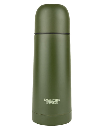 Green coloured Jack Pyke Countryman Flask on white background #colour_green