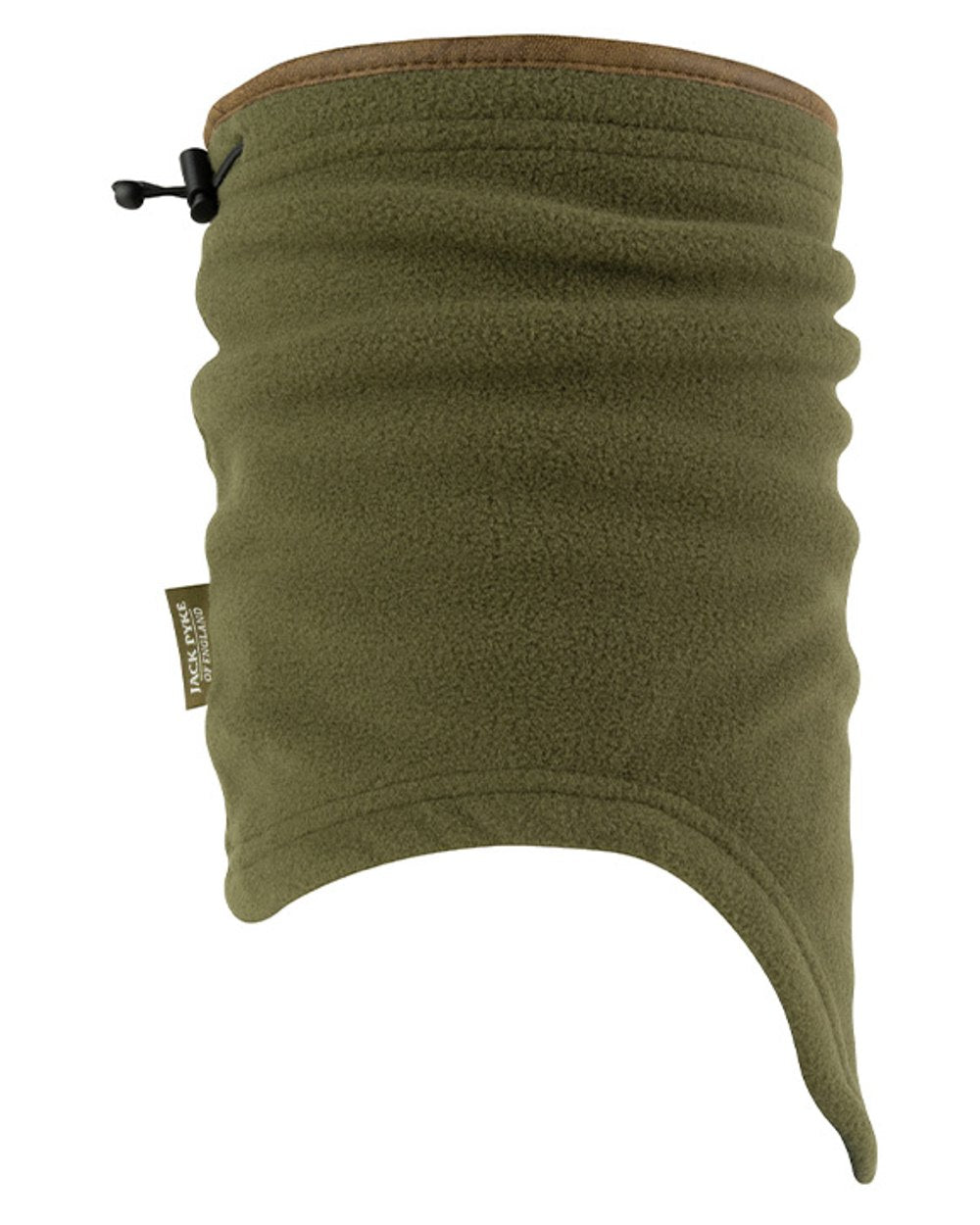 Light Olive coloured Jack Pyke Countryman Fleece Neck Gaiter on white background #colour_light-olive