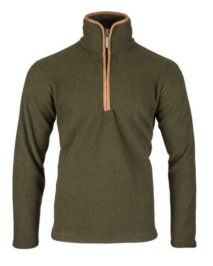 Dark Olive coloured Jack Pyke Countryman Fleece Pullover on white background #colour_dark-olive