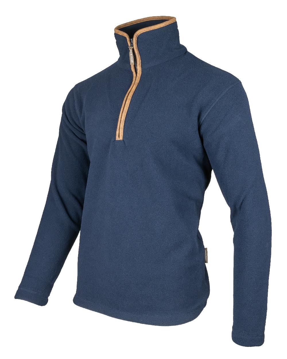 Navy coloured Jack Pyke Countryman Fleece Pullover on white background #colour_navy