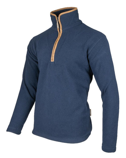 Navy coloured Jack Pyke Countryman Fleece Pullover on white background #colour_navy