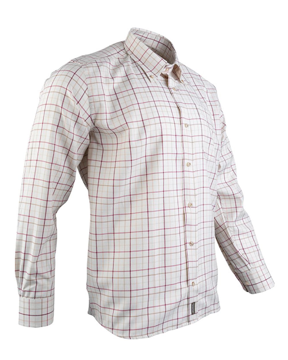 Burgundy coloured Jack Pyke Countryman Shirt on white background #colour_burgundy