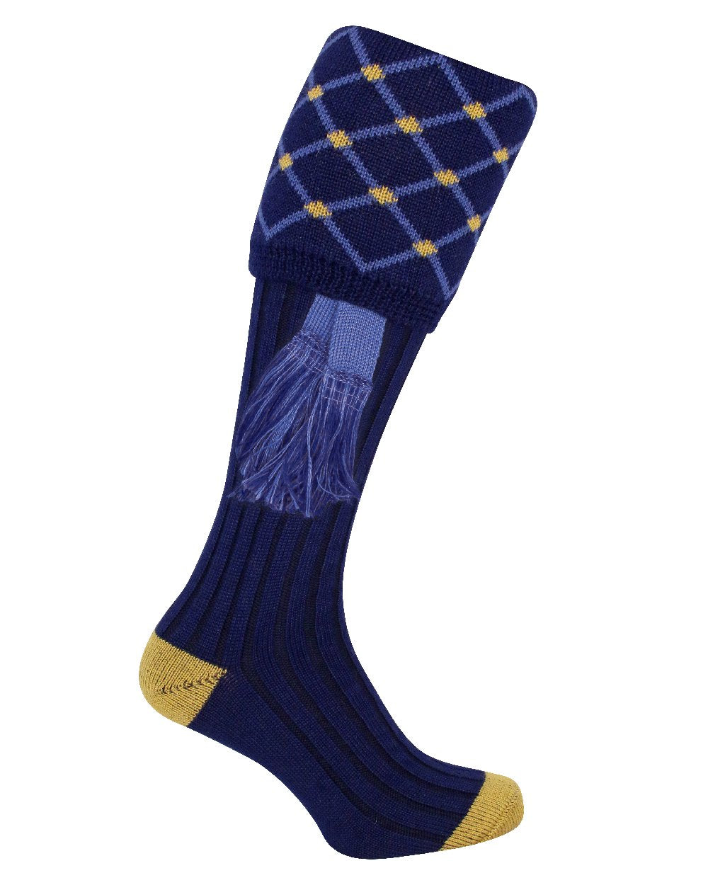 Navy coloured Jack Pyke Diamond Socks on white background #colour_navy