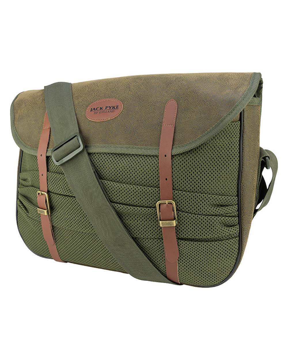 Green coloured Jack Pyke Duotex Game Bag on white background #colour_green