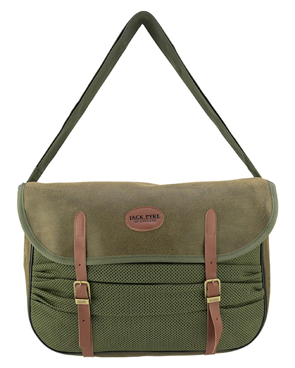 Green coloured Jack Pyke Duotex Game Bag on white background #colour_green