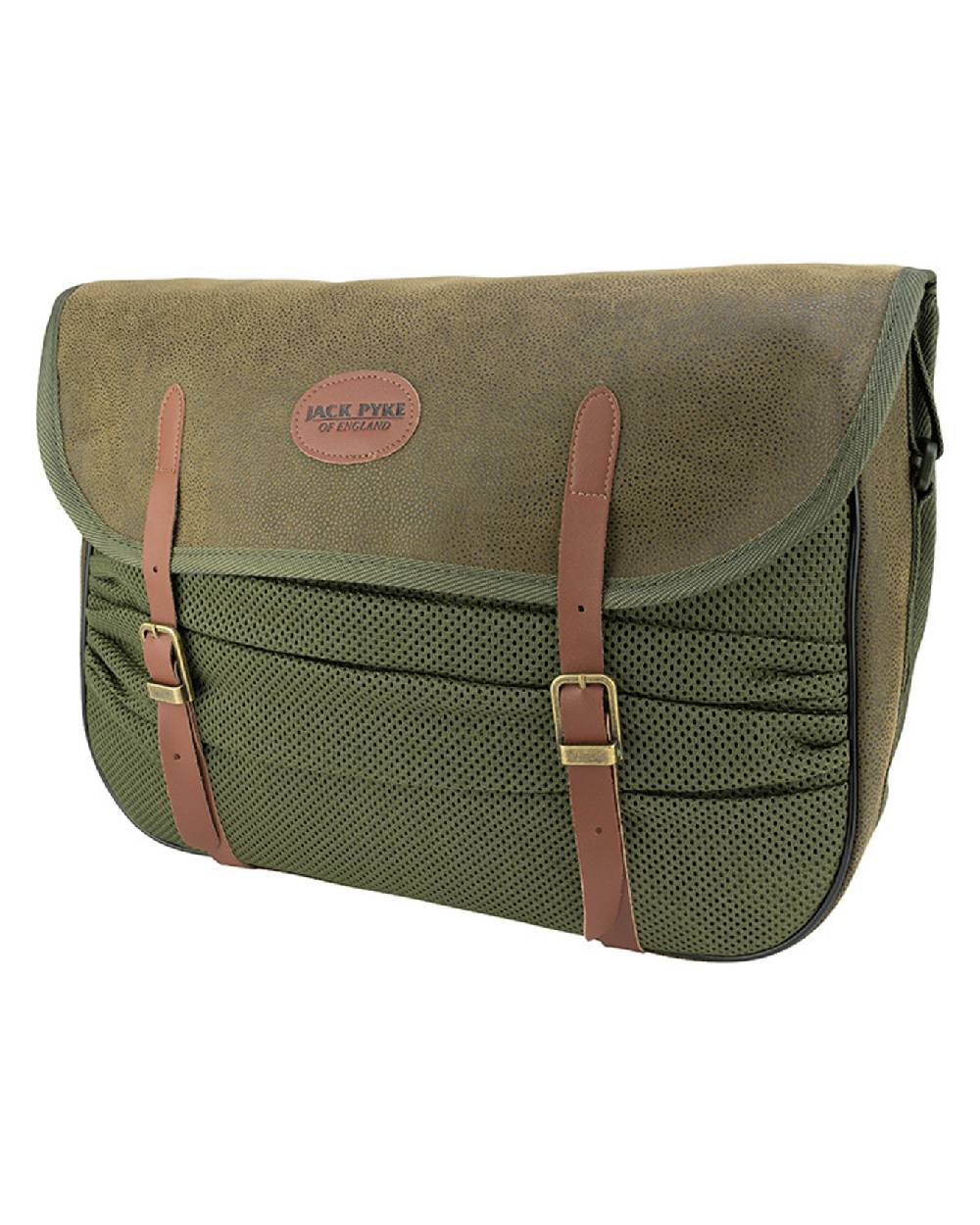 Green coloured Jack Pyke Duotex Game Bag on white background #colour_green