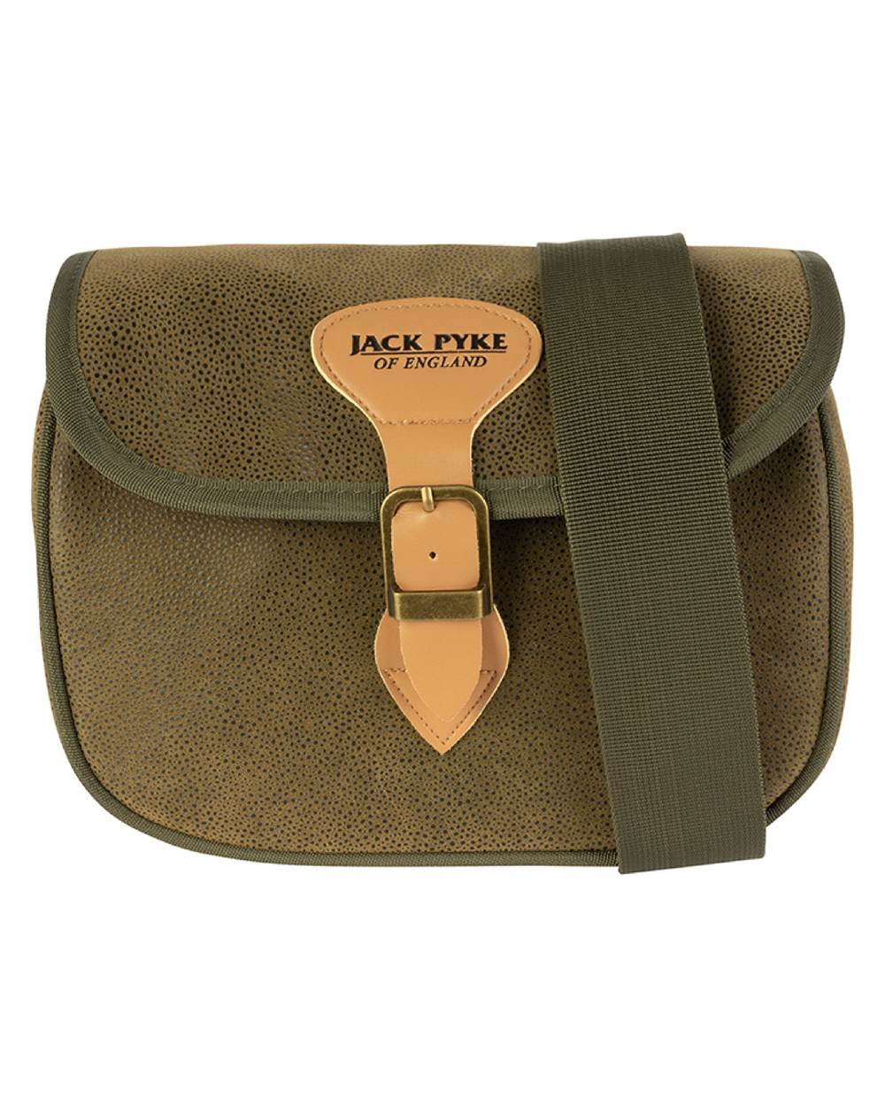 Green coloured Jack Pyke Duotex Speed Loader Cartridge Bag on white background #colour_green