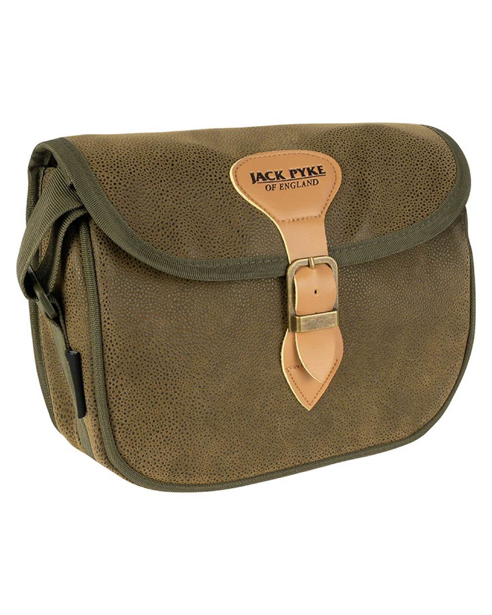 Green coloured Jack Pyke Duotex Speed Loader Cartridge Bag on white background #colour_green